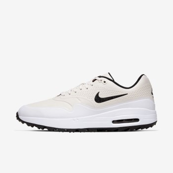 Nike Air Max 1 G - Férfi Golf Cipő - Fehér/Fekete